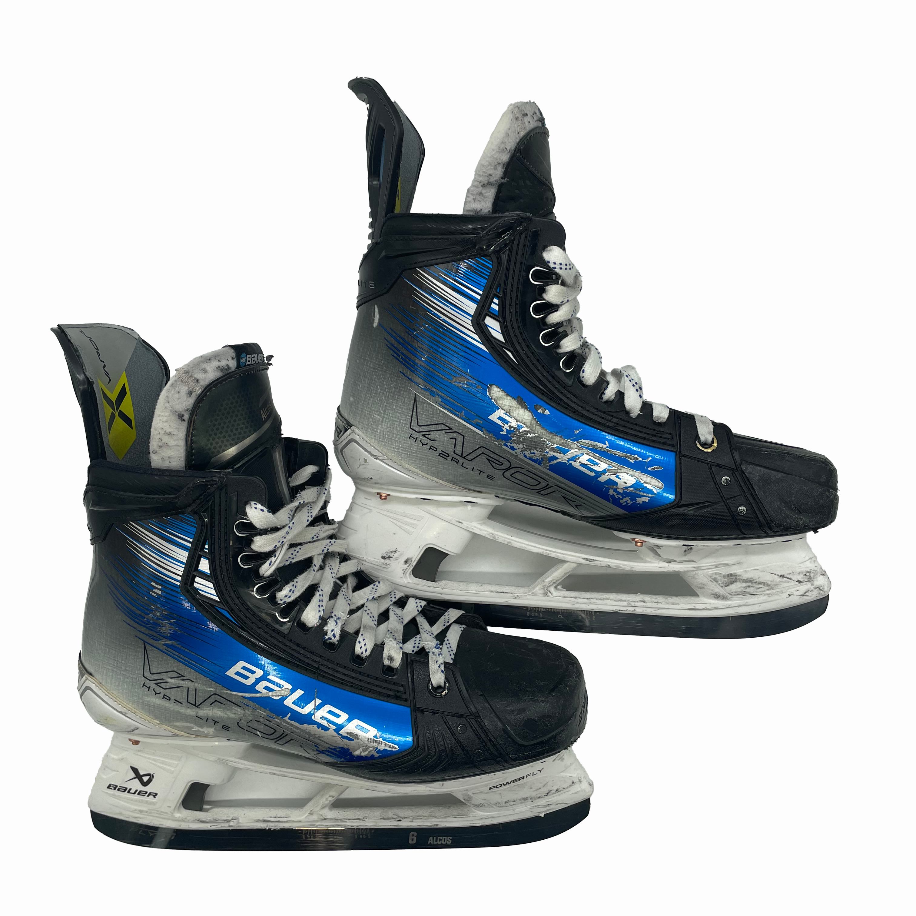 Bauer Vapor Hyperlite 2 - Patins de hockey Pro Stock d'occasion - Taille 9D (bleu)